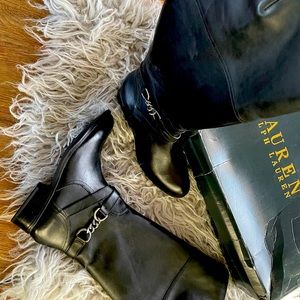 NIB Ralph Lauren Black Menna Boots size 8.5